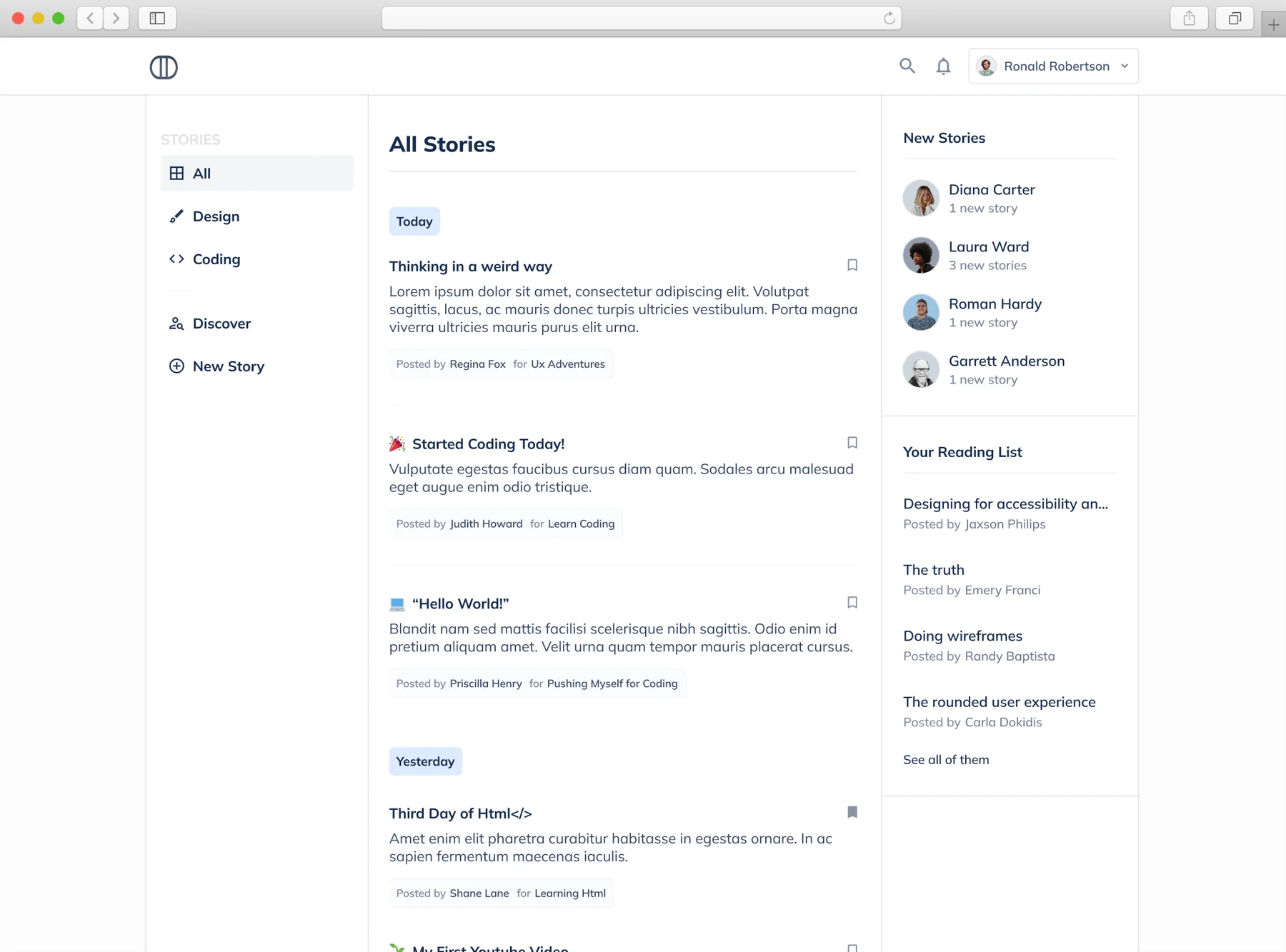 A personalized online diary for creative work